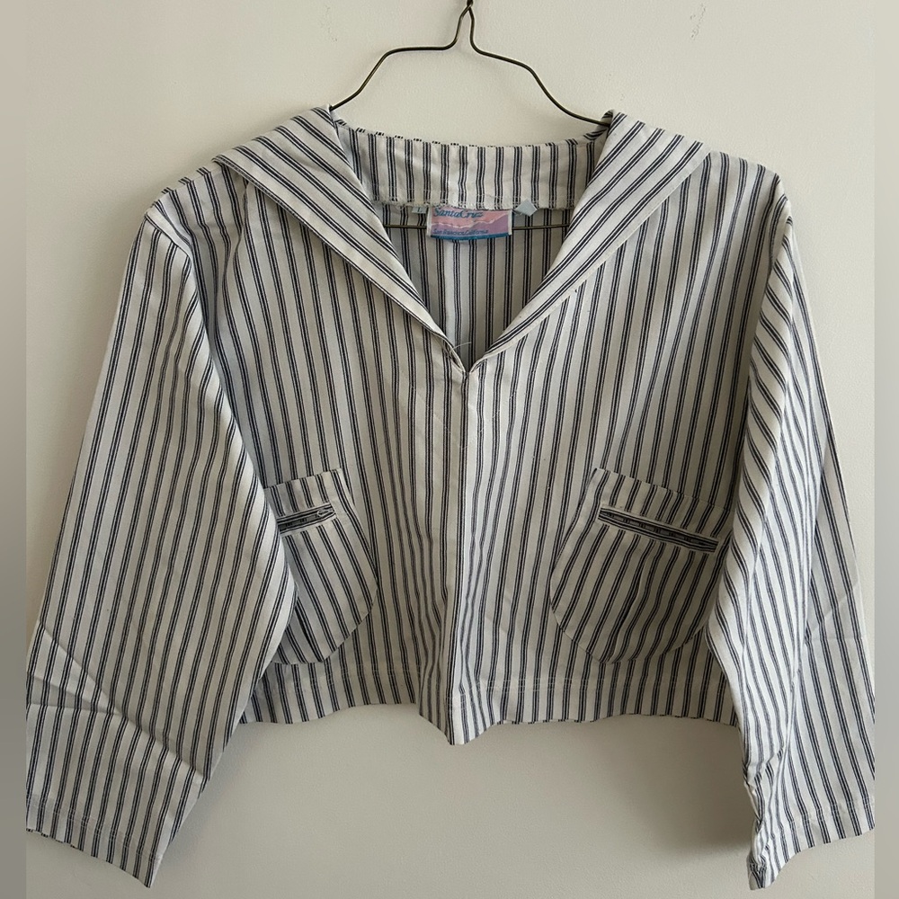 Santa Cruz (San Francisco, California) Navy and White Striped Apparel